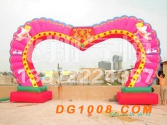 全红龙凤拱门 充气拱门 帐篷拱门 节庆拱门 婚庆拱门图2